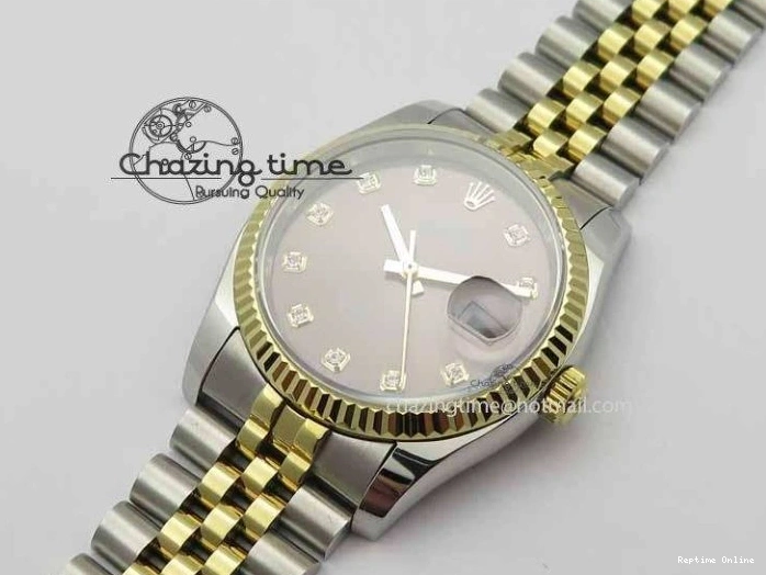0521 DateJust 116234 SS YG BP Best Edition Gray Dial Diam Markers On SS YG Bracelet SA ZipUp 3745